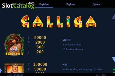 Скрин6. Calliga слот