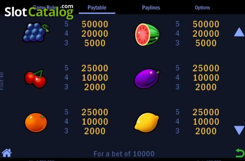 Скрин6. Fruit 40 слот