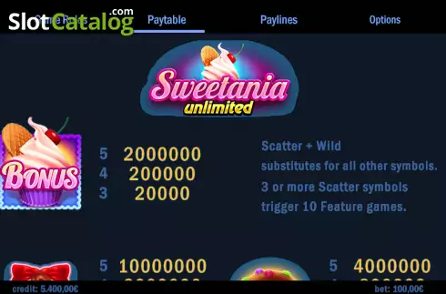 Скрин5. Sweetania Unlimited слот