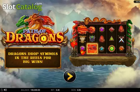 Скрин2. Path of Dragons слот