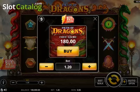 Скрин5. Path of Dragons слот