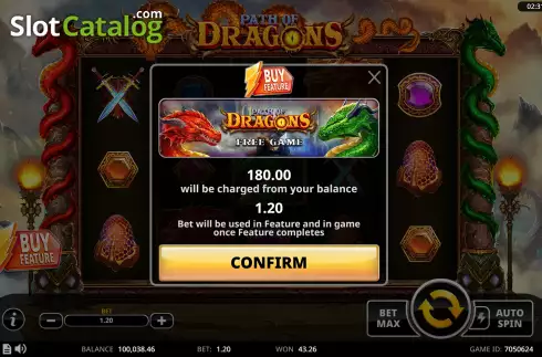 Скрин6. Path of Dragons слот