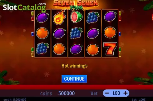Скрин2. Seven Seven Xmas слот