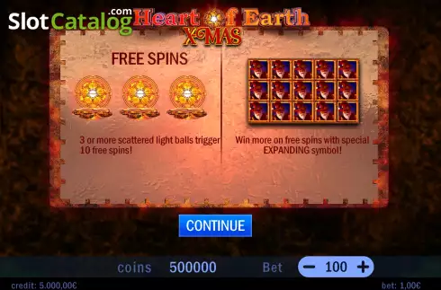 Скрин2. Heart of Earth Xmas слот