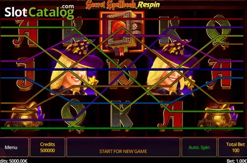 Скрин3. Secret Spellbook Respin слот