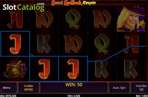 Скрин5. Secret Spellbook Respin слот