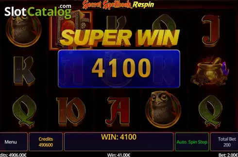 Скрин7. Secret Spellbook Respin слот
