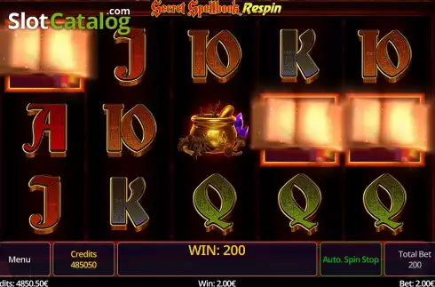 Скрин8. Secret Spellbook Respin слот