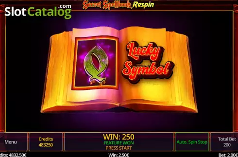 Скрин9. Secret Spellbook Respin слот