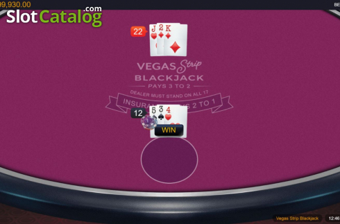 Скрин4. Vegas Strip Blackjack (Switch Studios) слот