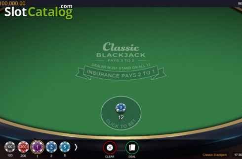 Скрин2. Classic Blackjack (Switch Studios) слот