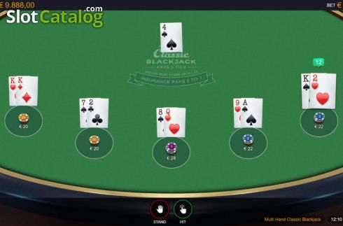 Скрин3. Multi Hand Classic 6 Deck Blackjack слот