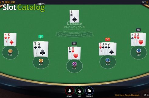 Скрин4. Multi Hand Classic 6 Deck Blackjack слот