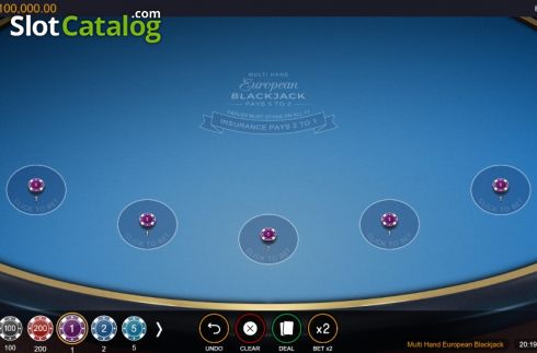 Скрин2. European Blackjack MH (Switch studios) слот
