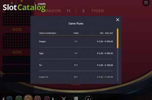 Скрин4. Dragon Tiger (Switch Studios) слот
