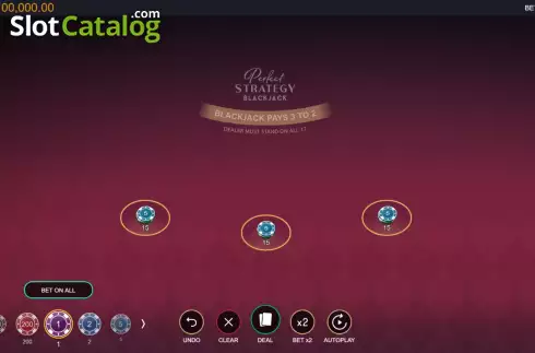 Скрин2. Perfect Strategy Blackjack слот