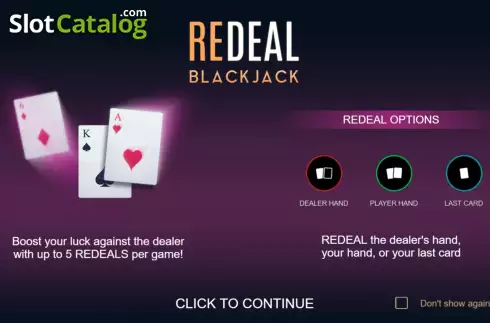 Скрин2. ReDeal Blackjack слот