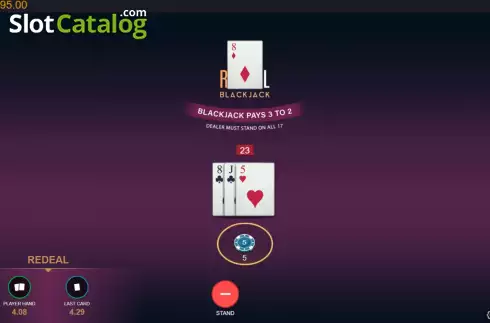 Скрин3. ReDeal Blackjack слот