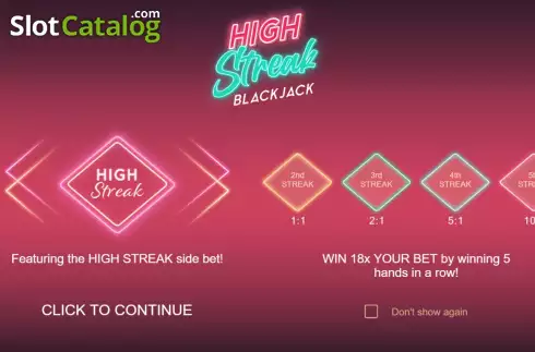Скрин2. High Streak Blackjack слот