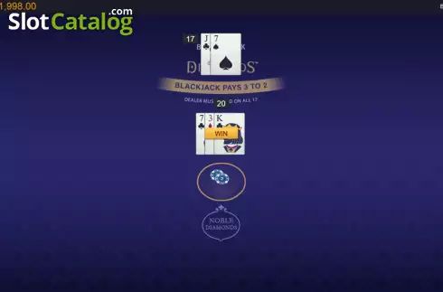 Скрин4. Classic Blackjack with Noble Diamonds слот