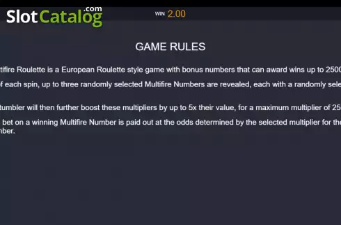 Скрин9. Extreme Multifire Roulette слот