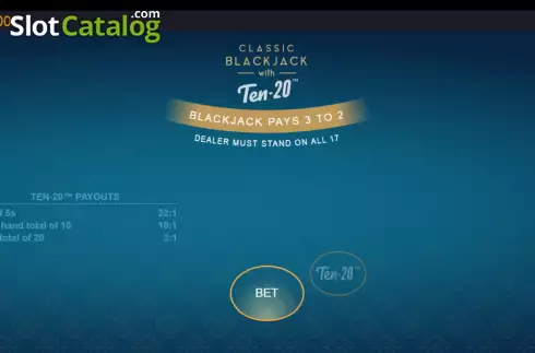 Скрин2. Classic Blackjack with Ten-20 слот