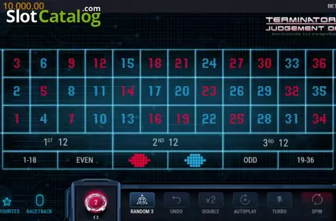 Скрин3. Terminator 2 Roulette слот