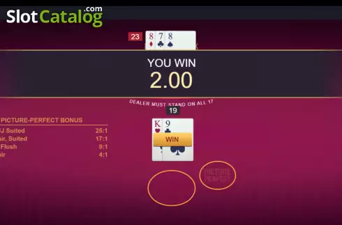 Скрин3. Classic Blackjack with Picture-Perfect Bonus слот