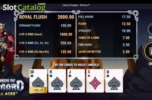 Скрин2. Cards of Asgard All Aces слот