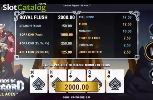 Скрин3. Cards of Asgard All Aces слот
