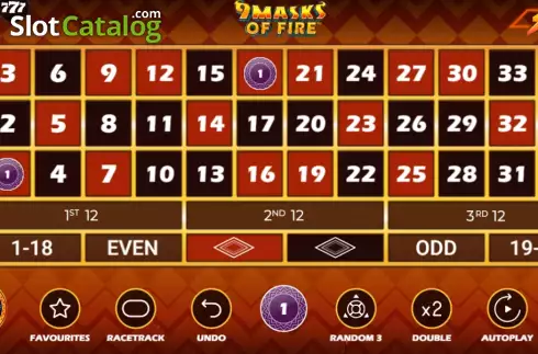 Скрин2. Epic Strike Roulette 9 Masks of Fire слот
