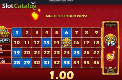 Скрин3. 9 Masks of Fire Land & Win слот