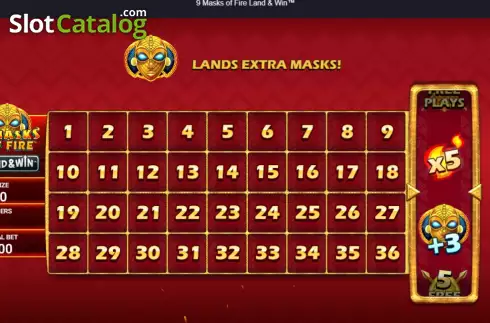 Скрин2. 9 Masks of Fire Land & Win слот