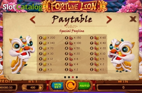 Скрин6. Fortune Lion (Funta Gaming) слот
