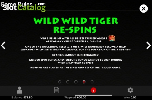 Скрин8. Wild Wild Tiger слот