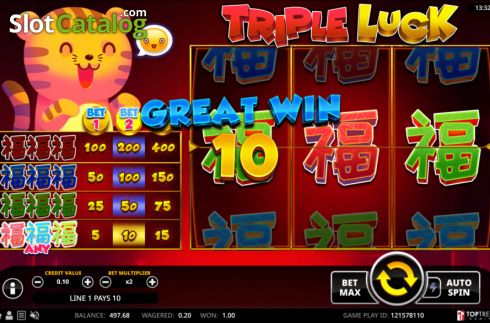 Скрин3. Triple Luck слот