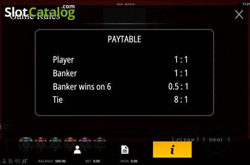 Скрин5. Baccarat (RNGPlay) слот
