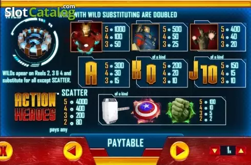 Скрин5. Action Heroes слот