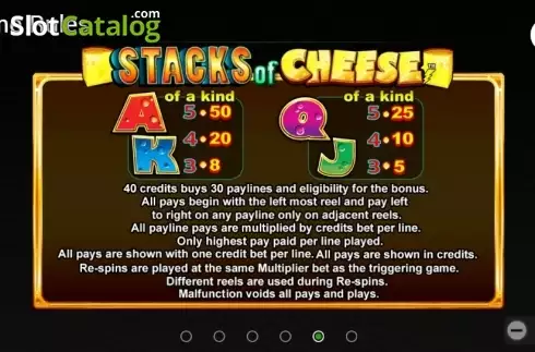 Скрин9. Stacks of Cheese слот