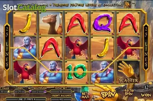 Скрин3. Aladdin Hand Of Midas слот