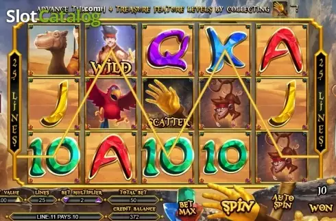 Скрин4. Aladdin Hand Of Midas слот