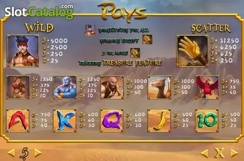 Скрин5. Aladdin Hand Of Midas слот