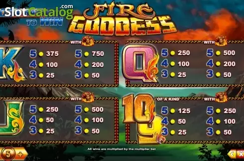 Скрин7. Fire Goddess (TopTrendGaming) слот