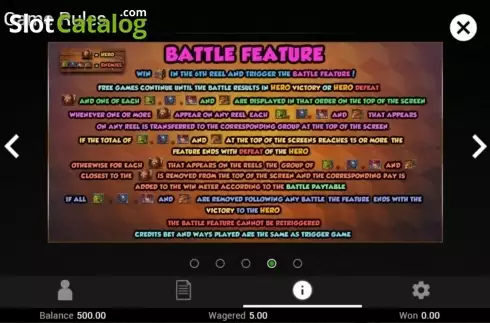 Скрин7. Battle Heroes слот