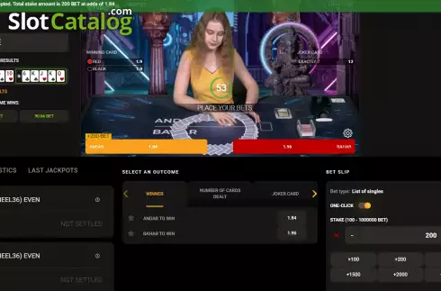 Скрин7. Andar Bahar (TV Bet) слот