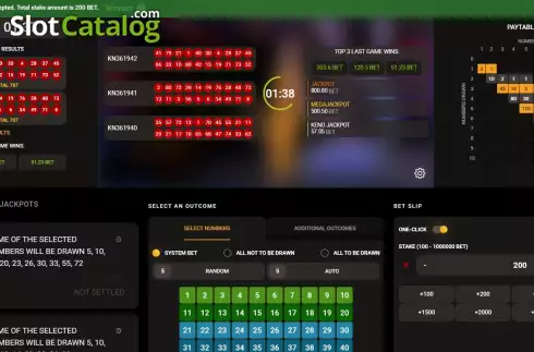 Скрин4. Keno (TV Bet) слот