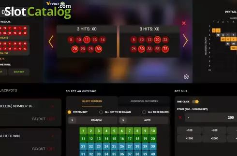 Скрин6. Keno (TV Bet) слот