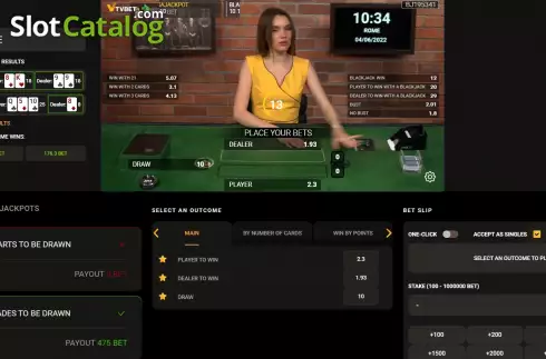 Скрин2. Blackjack (TV Bet) слот