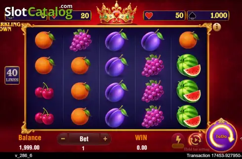 Скрин2. 40 Sparkling Crown слот