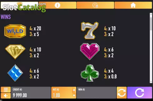 Скрин8. Wild Diamonds 25 слот